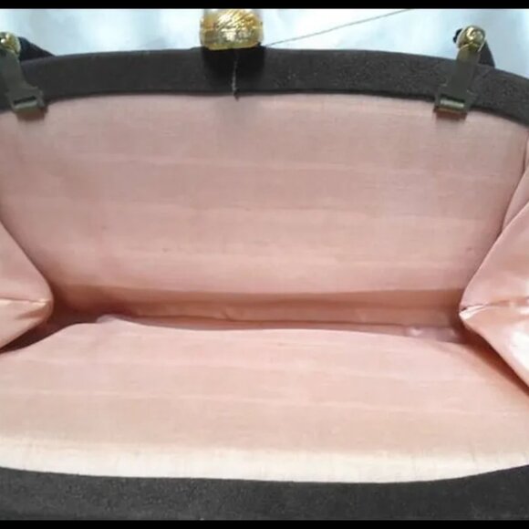 Vintage Convertible Evening Clutch, Deadstock Black Purse - Picture 2 of 13